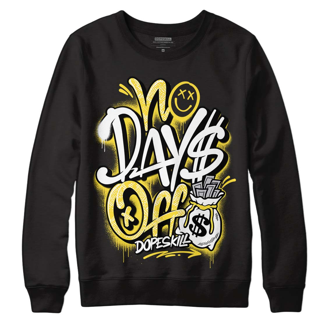 Jordan 11 Low 'Yellow Snakeskin' DopeSkill Sweatshirt No Days Off Graphic Streetwear - Black