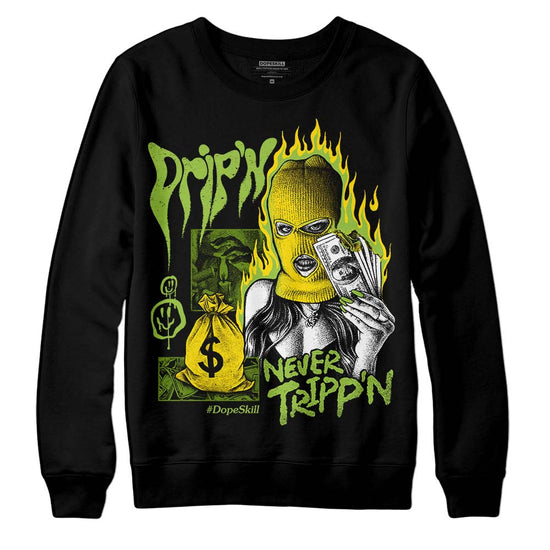 Dunk Low 'Chlorophyll' DopeSkill Sweatshirt Drip'n Never Tripp'n Graphic Streetwear - Black