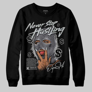 Jordan 4 “Fear” DopeSkill Sweatshirt Never Stop Hustling Graphic Streetwear - Black