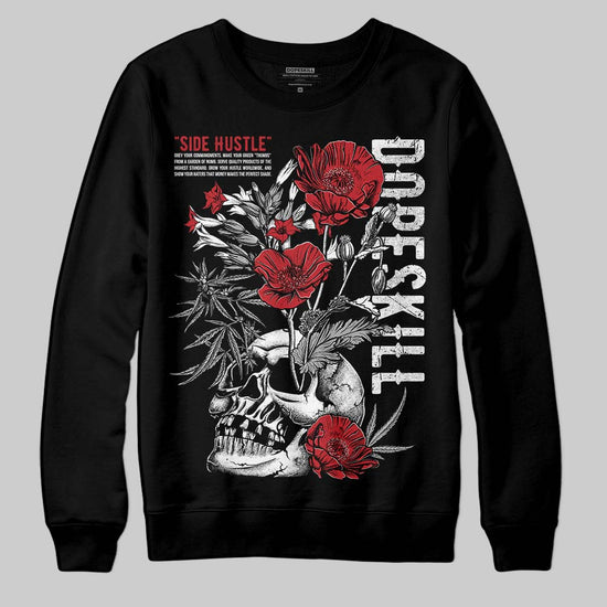 Jordan 5 Retro Fire Red Black Tongue (2025) DopeSkill Sweatshirt Side Hustle Graphic Streetwear - Black