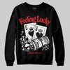 Black and White Sneakers DopeSkill Sweatshirt Feeling Lucky Graphic Streetwear - Black