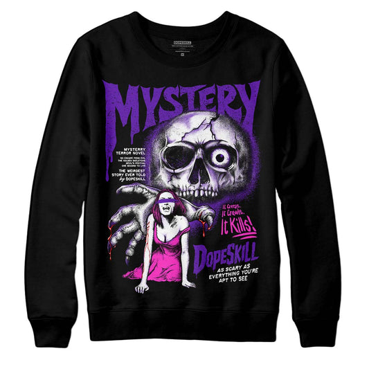 Jordan 13 Court Purple DopeSkill Sweatshirt Mystery Ghostly Grasp Graphic Streetwear - Black