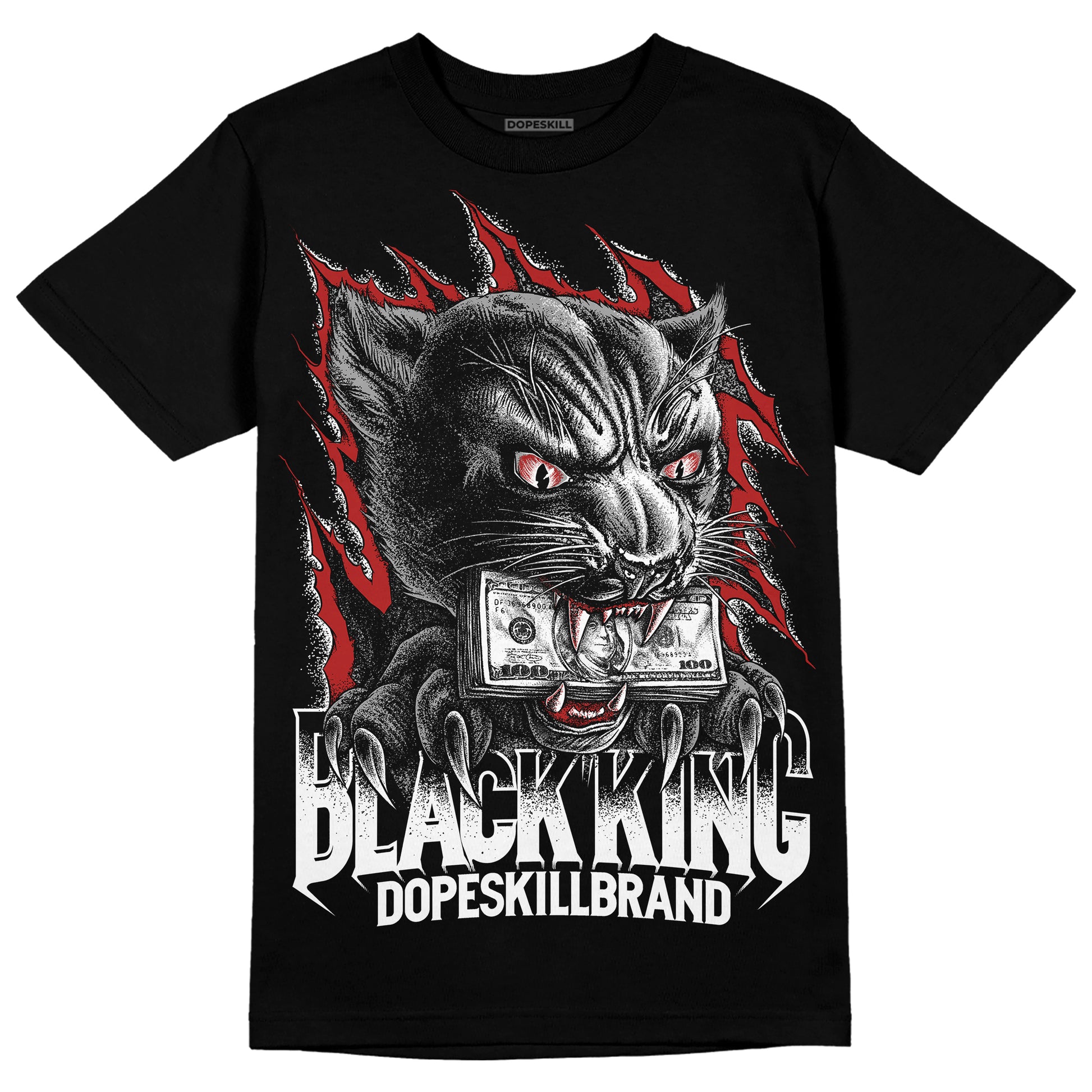 Jordan 14 "Black/White" DopeSkill T-Shirt Black King Graphic Streetwear - Black 