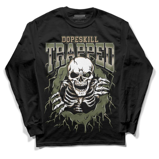 Air Max 90 Ballistic Neutral Olive DopeSkill Long Sleeve T-Shirt Trapped Halloween Graphic Streetwear - Black