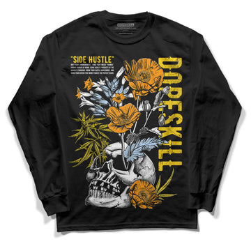 Jordan 6 “Yellow Ochre” DopeSkill Long Sleeve T-Shirt Side Hustle Graphic Streetwear - Black