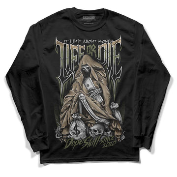 Air Max 90 Ballistic Neutral Olive DopeSkill Long Sleeve T-Shirt Life or Die Graphic Streetwear - Black