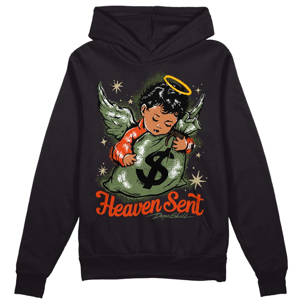 Olive Sneakers DopeSkill Hoodie Sweatshirt Heaven Sent Graphic Streetwear - Black