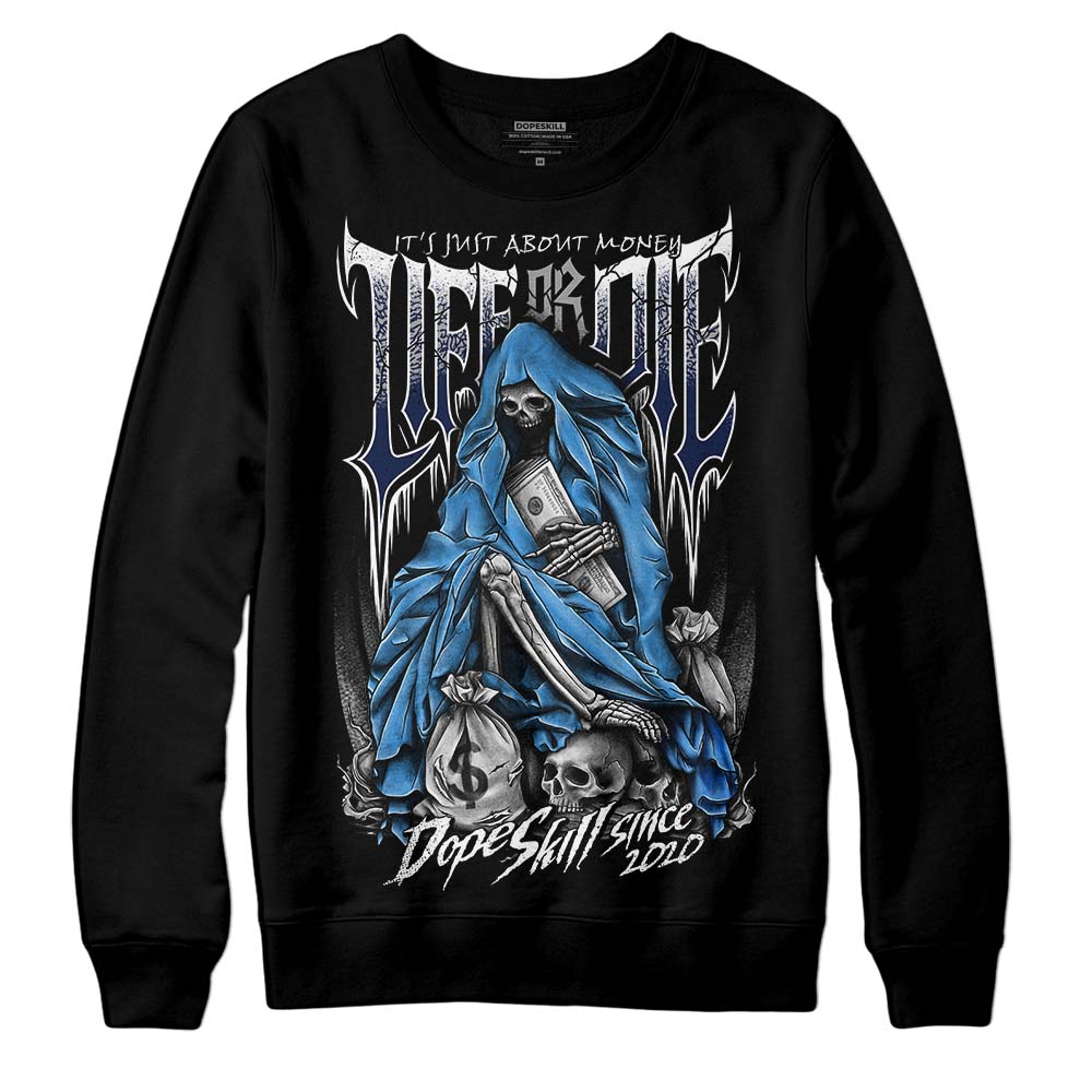 Jordan Spiz’ike Low “White/Obsidian” DopeSkill Sweatshirt Life or Die Graphic Streetwear - black