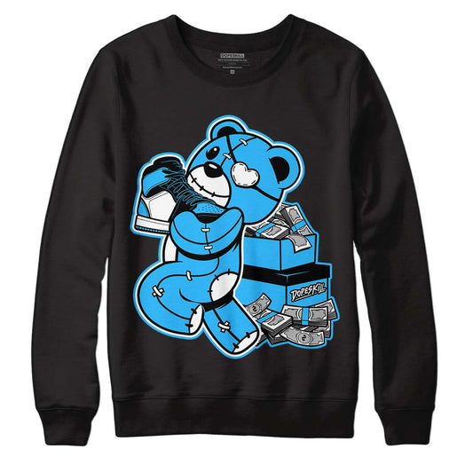 Jordan 1 High Retro OG “University Blue” DopeSkill Sweatshirt Bear Steals Sneaker Graphic Streetwear - Black