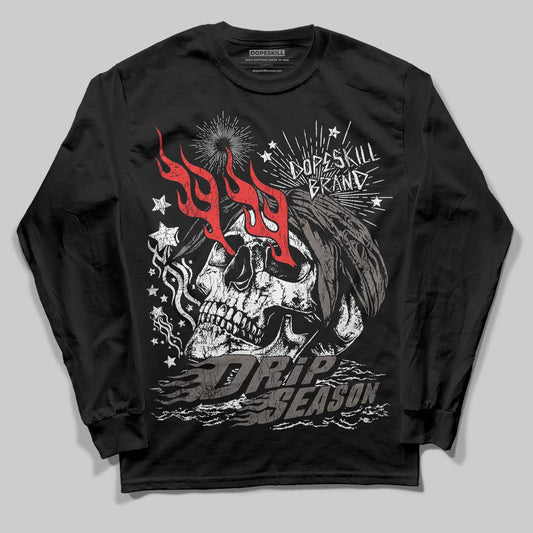 Jordan 4 Retro Cave Stone DopeSkill Long Sleeve T-Shirt Drip Season Graphic Streetwear  Black