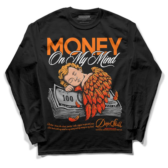 Orange, Black & White Sneakers DopeSkill Long Sleeve T-Shirt MOMM Graphic Streetwear - Black