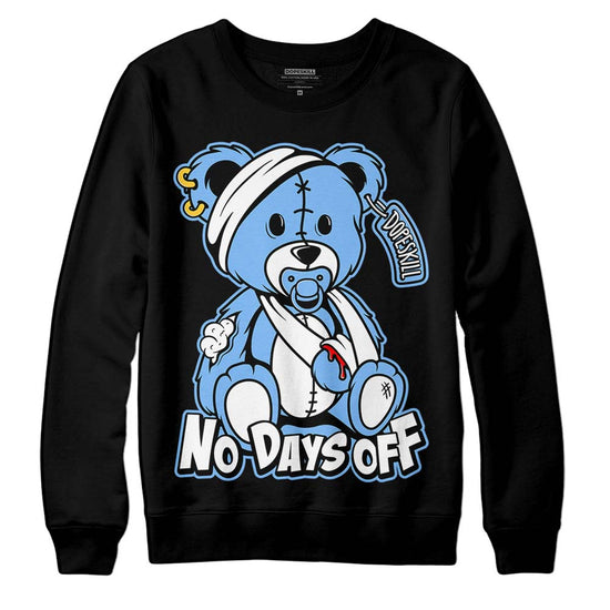 Jordan 9 Powder Blue DopeSkill Sweatshirt Hurt Bear Graphic Streetwear - Black