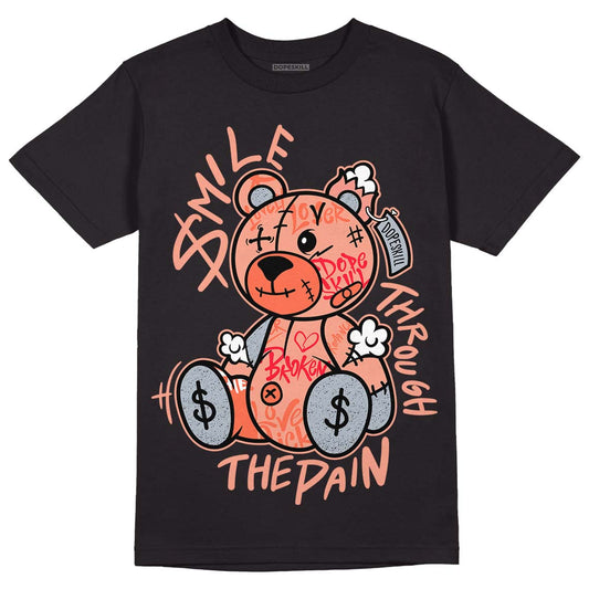 DJ Khaled x Jordan 5 Retro ‘Crimson Bliss’ DopeSkill T-Shirt Smile Through The Pain Graphic Streetwear - Black