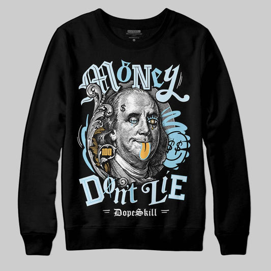 Vans Knu Stack Vintage Satin Dream Blue DopeSkill Sweatshirt Money Don't Lie Graphic Streetwear - Black