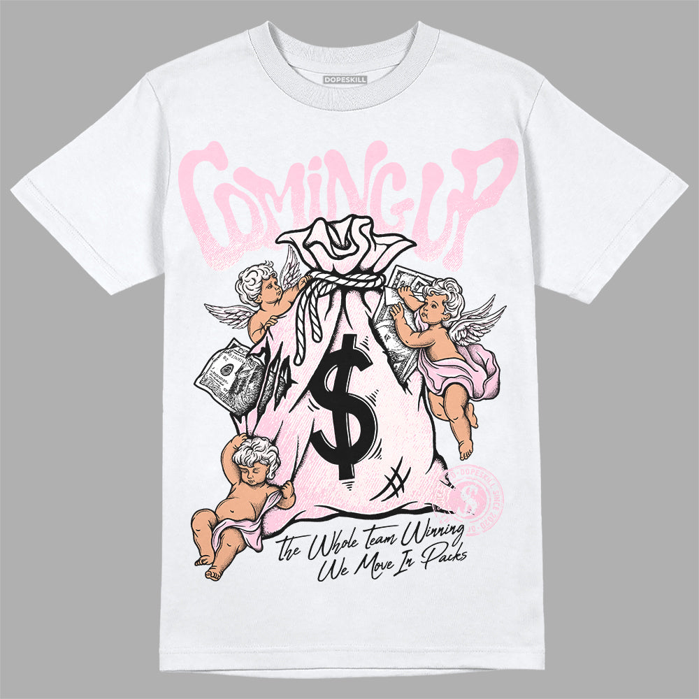 Dunk Low LX Pink Foam DopeSkill T-Shirt Money Bag Coming Up Graphic Streetwear - White 