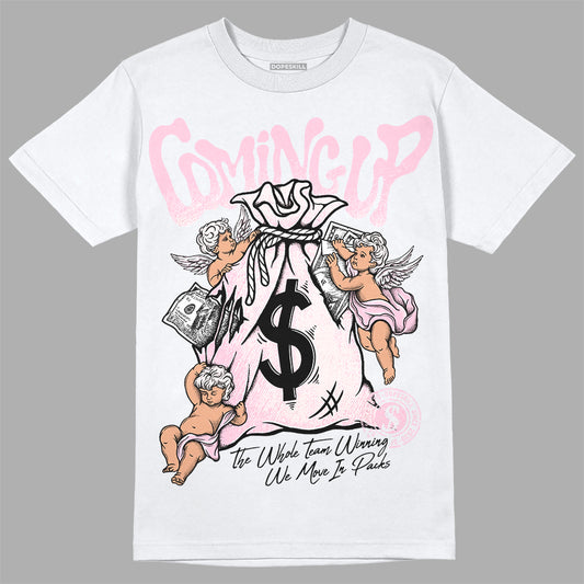 Dunk Low LX Pink Foam DopeSkill T-Shirt Money Bag Coming Up Graphic Streetwear - White 