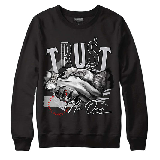 Jordan 2 Retro "Black Cement" DopeSkill Sweatshirt Trust No One Graphic Streetwear - Black