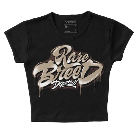 Jordan 1 High OG “Latte” DopeSkill Women's Crop Top Rare Breed Type Graphic Streetwear - Black