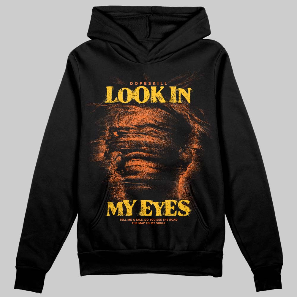 Orange, Black and White Sneakers DopeSkill Hoodie Sweatshirt Look In My Eyes Graphic Streetwear  black