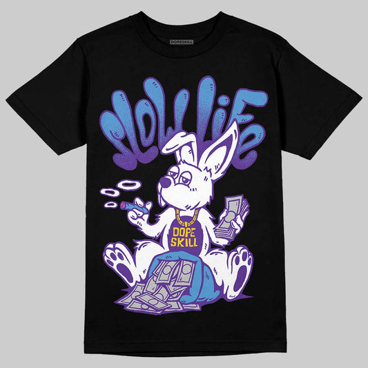 PURPLE Sneakers DopeSkill T-Shirt Slow Life Graphic Streetwear - Black