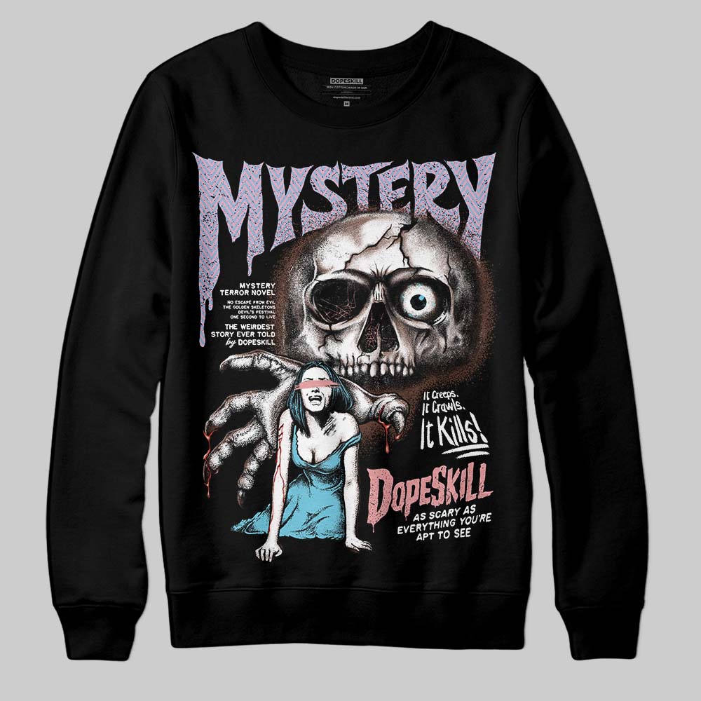 Harris Tweed x Dunk Low Denim Turquoise and Baroque Brown DopeSkill Sweatshirt Mystery Ghostly Grasp Graphic Streetwear - Black