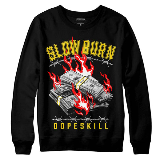 Jordan 6 “Yellow Ochre” DopeSkill Sweatshirt Slow Burn Graphic Streetwear - Black