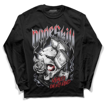 Jordan 4 “Bred Reimagined” DopeSkill Long Sleeve T-Shirt Money On My Mind Graphic Streetwear - Black