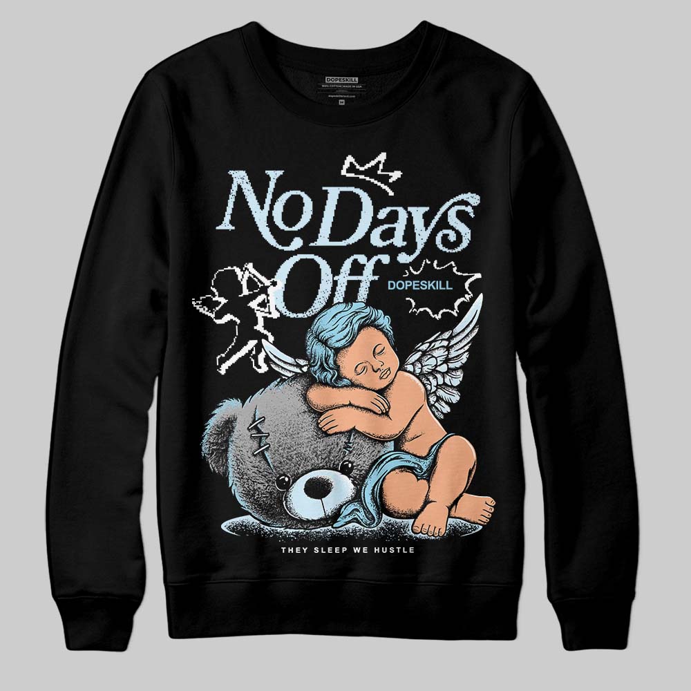 Vans Knu Stack Vintage Satin Dream Blue DopeSkill Sweatshirt New No Days Off Graphic Streetwear - Black