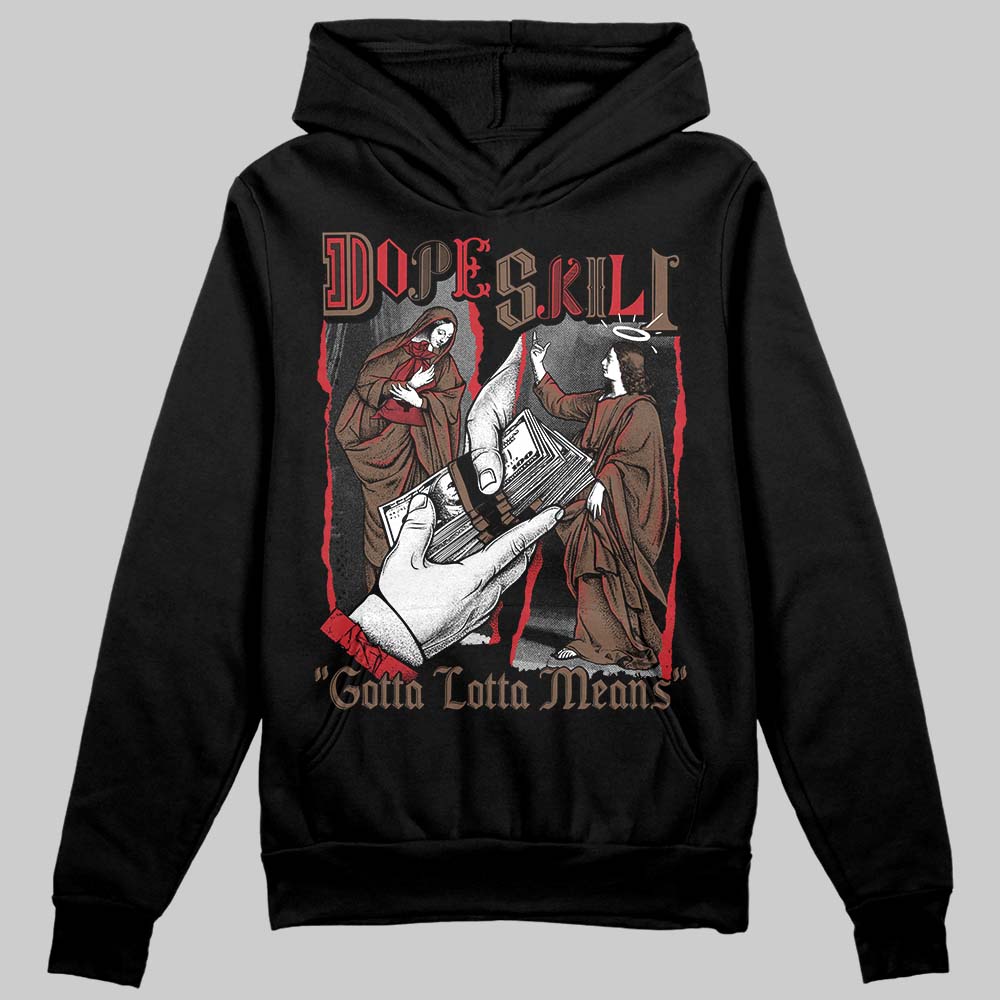 Jordan 9 'Olive' DopeSkill Hoodie Sweatshirt Gotta Lotta Means Graphic Streetwear - Black