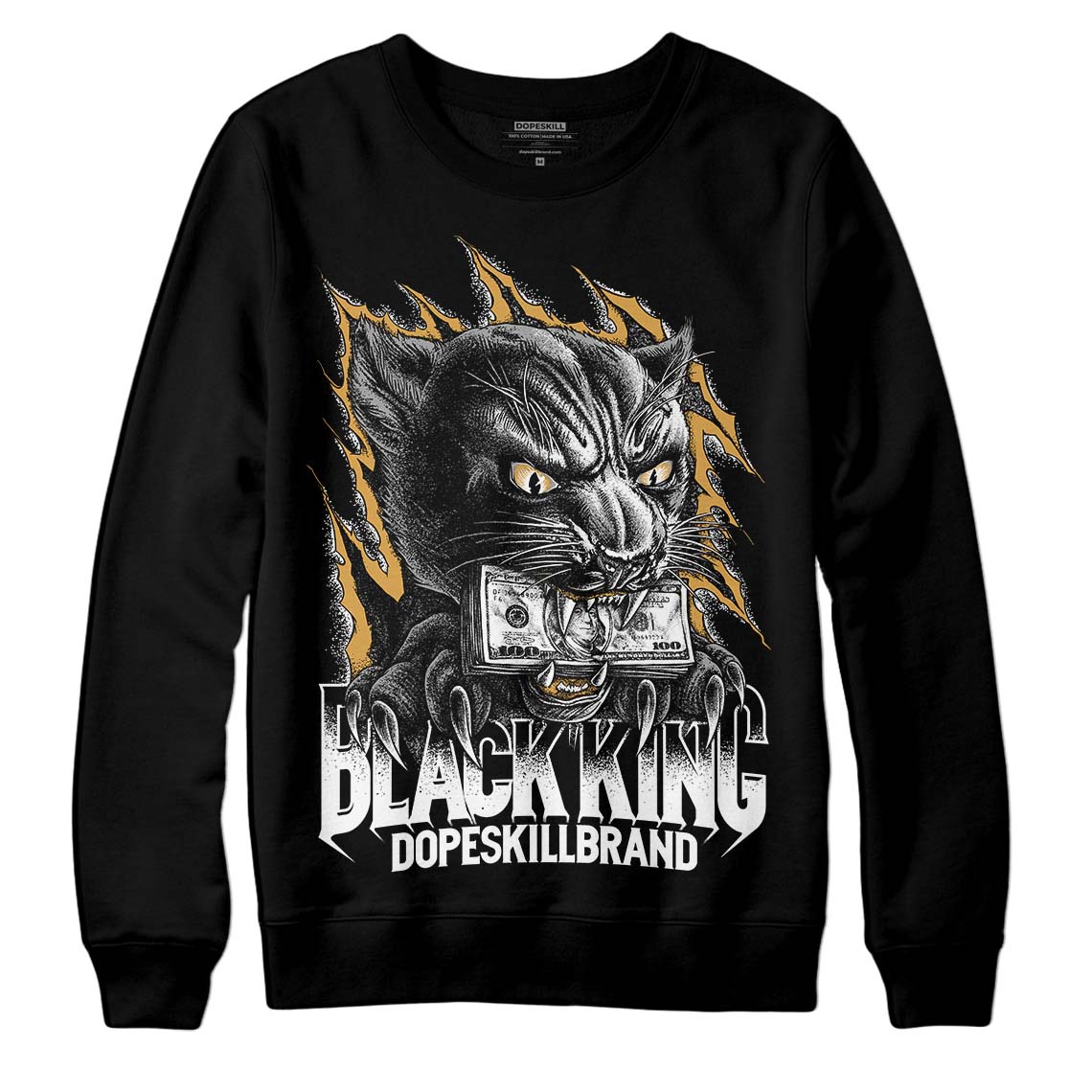 Jordan 11 "Gratitude" DopeSkill Sweatshirt Black King Graphic Streetwear - Black