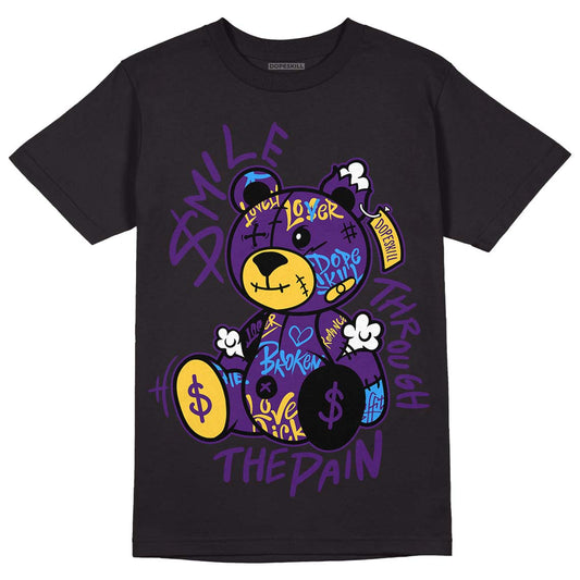 Jordan 12 “Field Purple” DopeSkill T-Shirt Smile Through The Pain Graphic Streetwear - Black
