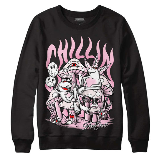 Dunk Low LX Pink Foam DopeSkill Sweatshirt Chillin Graphic Streetwear - Black