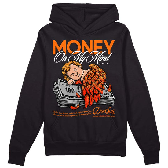 Orange, Black & White Sneakers DopeSkill Hoodie Sweatshirt MOMM Graphic Streetwear - Black