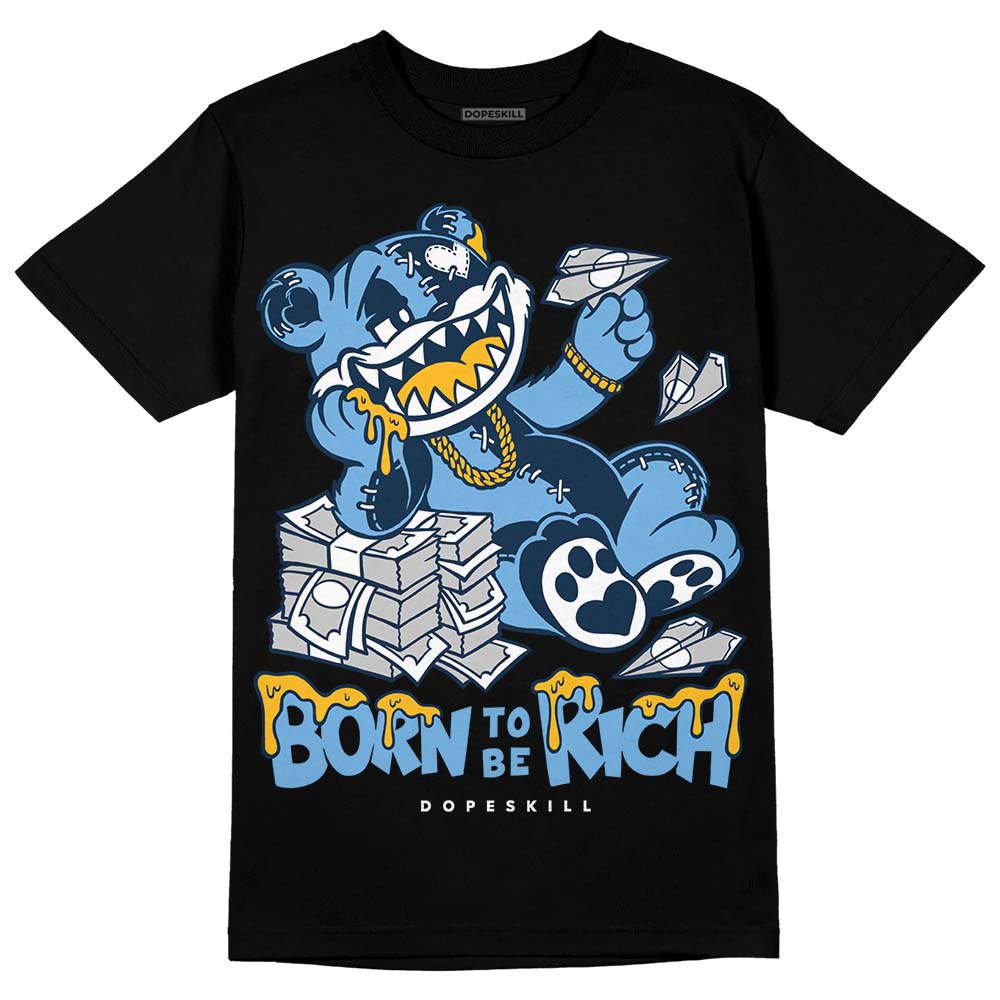 Jordan 1 High OG “First in Flight” DopeSkill T-Shirt Born To Be Rich Graphic Streetwear - Black