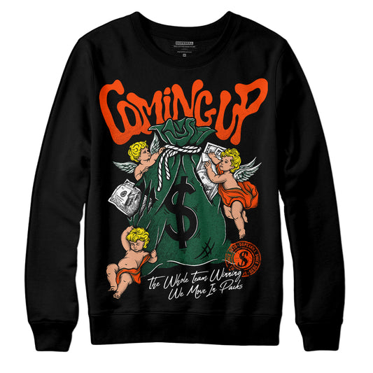 Dunk Low Team Dark Green Orange DopeSkill Sweatshirt Money Bag Coming Up Graphic Streetwear - Black