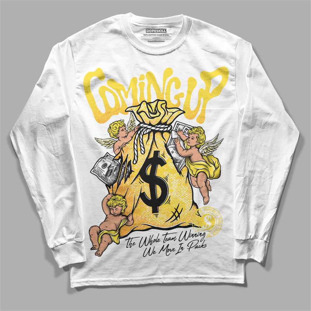 Jordan 11 Low 'Yellow Snakeskin' DopeSkill Long Sleeve T-Shirt Money Bag Coming Up Graphic Streetwear - White