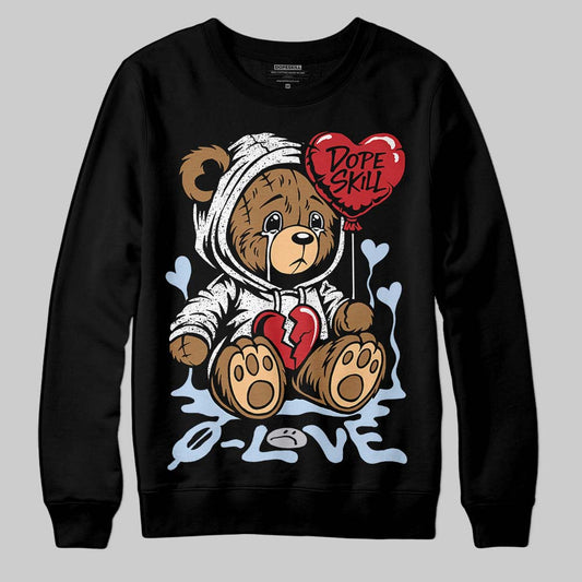 Jordan 5 Retro OG Black Metallic Reimagined DopeSkill Sweatshirt Broken Bear Graphic Streetwear - black