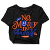 Dunk Low Futura Orange Blaze DopeSkill Women's Crop Top No Money No Funny Graphic Streetwear - Black