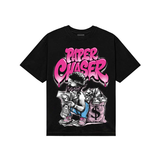 Pink Sneakers DopeSkill T-Shirt Paper Chaser Boy Graphic Streetwear  - Black