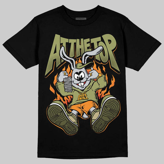 Olive Sneakers DopeSkill T-Shirt At The Top Graphic Streetwear - Black