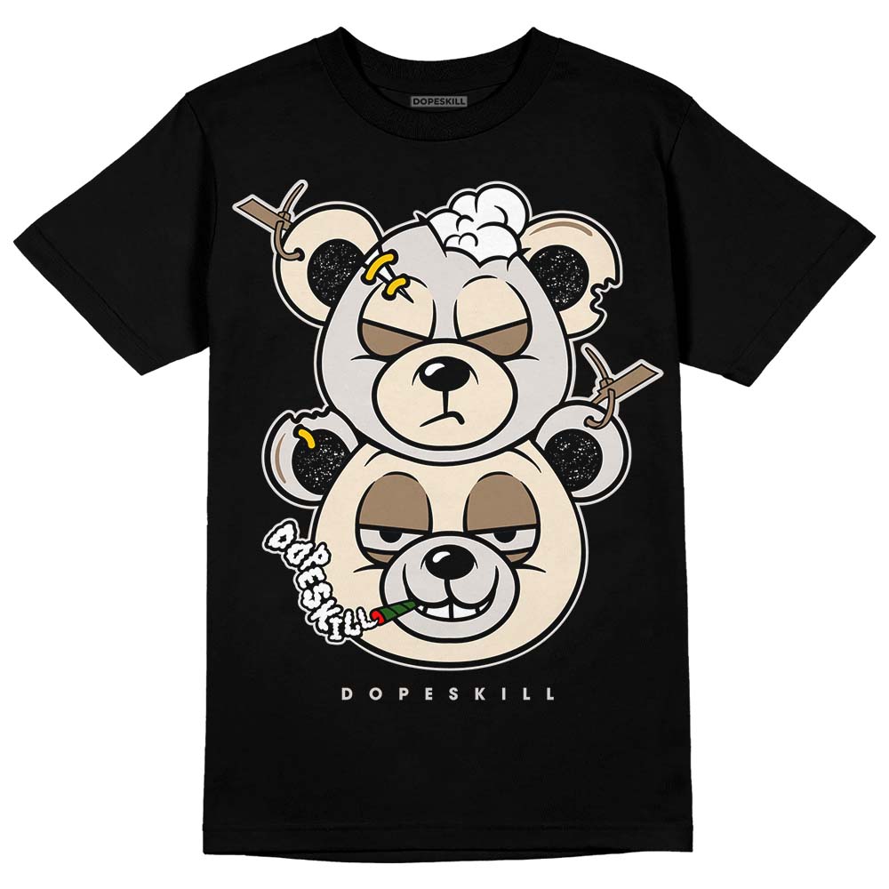 Jordan 5 SE “Sail” DopeSkill T-Shirt New Double Bear Graphic Streetwear - Black