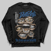 Jordan 1 Low OG “Storm Blue” DopeSkill Long Sleeve T-Shirt The Mouth With No Droughts Graphic Streetwear - Black