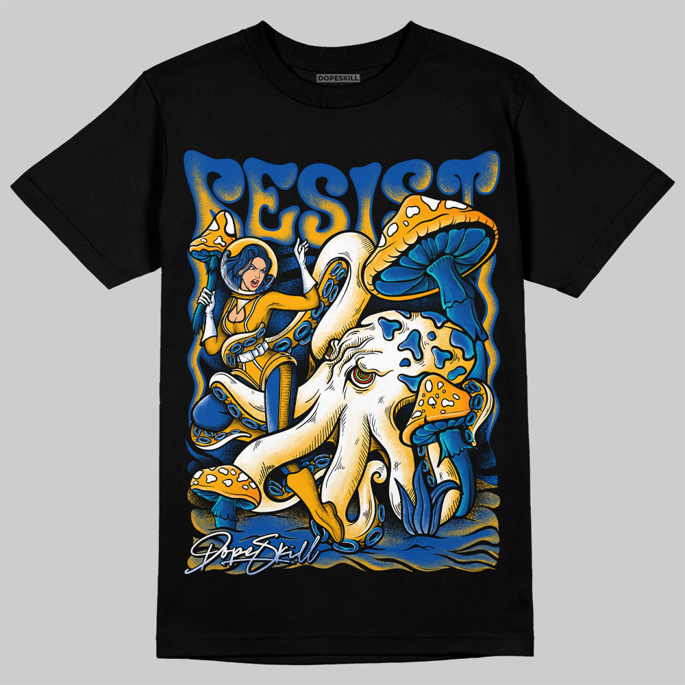 Dunk Blue Jay and University Gold DopeSkill T-Shirt Resist Graphic Streetwear - Black