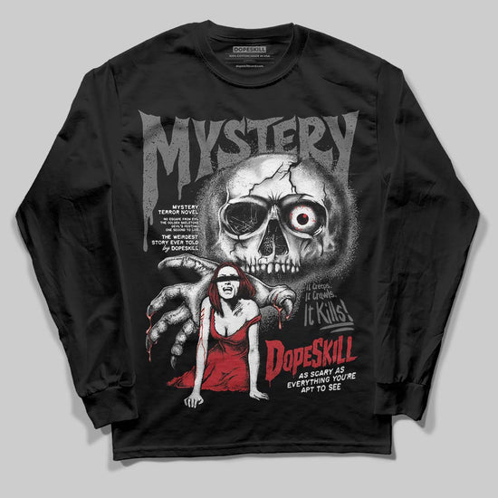 Jordan 4 “Black Cat” (2025) DopeSkill Long Sleeve T-Shirt Mystery Ghostly Grasp Graphic Streetwear - Black