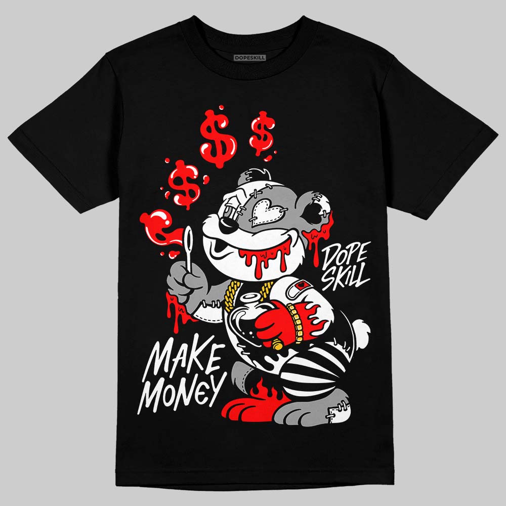 Black and White Sneakers DopeSkill T-Shirt Make Money Graphic Streetwear - Black 