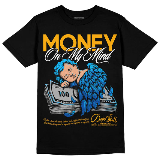 Dunk Blue Jay and University Gold DopeSkill T-Shirt MOMM Graphic Streetwear - Black