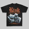 Orange Oversize Print Risk Is Better Than Regret DopeSkill Graphic Premium T-shirt Streetwear - Black