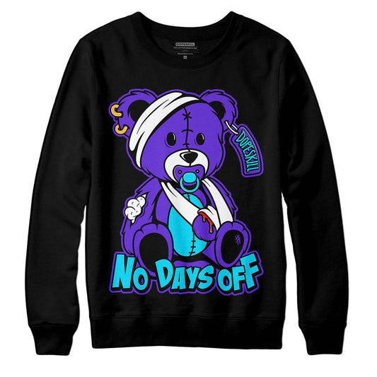 Jordan 6 "Aqua" DopeSkill Sweatshirt Hurt Bear Graphic Streetwear - Black 