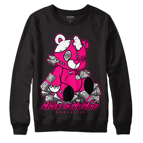 Jordan 1 Low GS “Fierce Pink” Dopeskill Sweatshirt MOMM Bear Graphic Streetwear - Black