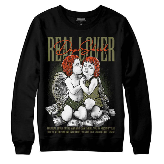 Olive Sneakers DopeSkill Sweatshirt Real Lover Graphic Streetwear - Black